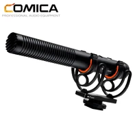 comica cvm vm20 adjustable 75150hz low cut filter mode super cardioid condenser shotgun microphone with oled visual power