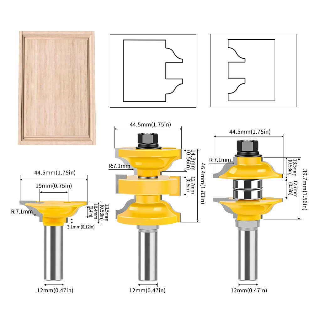 

Набор фрез дляrouter JGZUI Ogee 3шт.