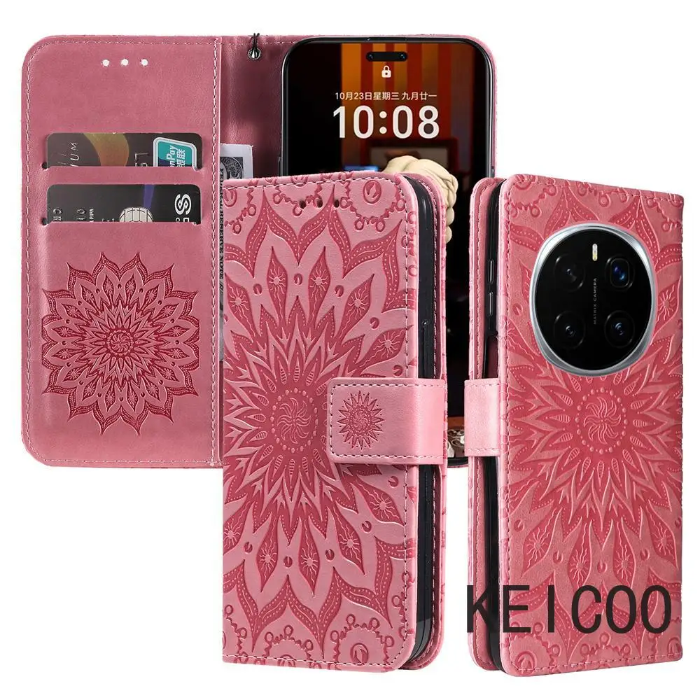 Многофункциональный чехол для телефона с тиснением в стиле ретро Honor Magic5 Magic6 Magic7