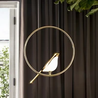 nordic golden bird led pendant light modern luxury designer lamp creative art living dining room suspension lamp kitchen fixture