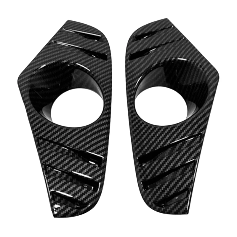 

1 Pair Decoration Fog Light Trim Cover ABS Carbon Front Fog Lamp Frame Car Accessory LH&RH for Toyota RAV4 2019-2020