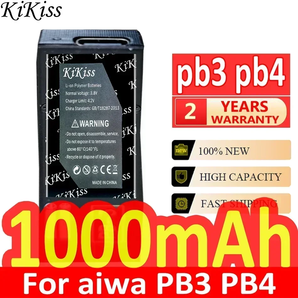Аккумулятор KiKiss 1000 мАч для aiwa PB3 PB4 jx729 jx629 jx202 jx303 jx505 px370 jx609 p50 jx2000 px303