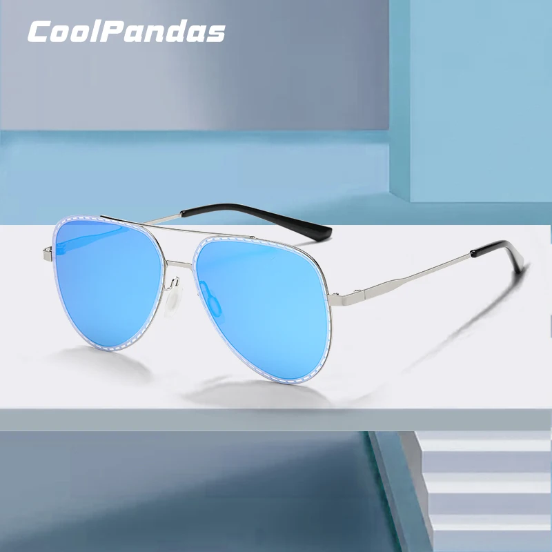 

CoolPandas 2022 Men's Sunglasses New Trend Quality Alloy Polarized Sun glasses Women Pilot Mirror Eyewear Driving Oculos de sol