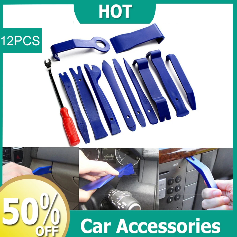

12pcs Car Audio Disassembly Tool Audio Repair Tool Clip Rivet Fastener Cars Door Clip Panel Decoration Removal Tool Accessories