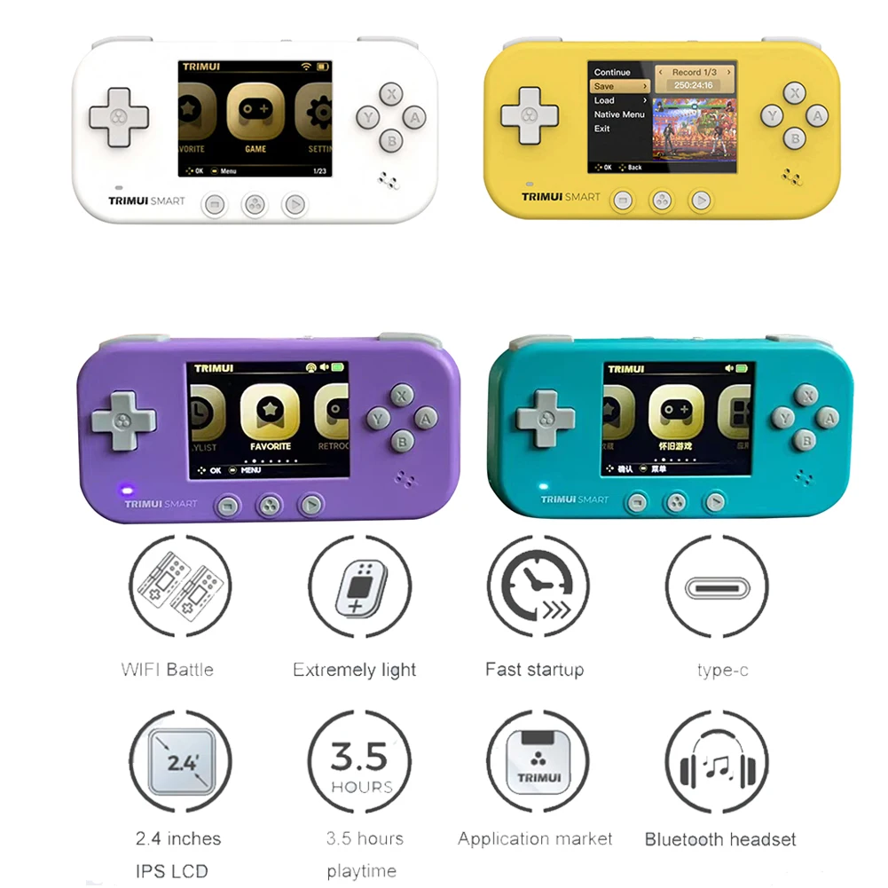 2.4 inch Video Game Console Trimui Smart Mini Game Consoles 15000+ Games Retro Handhold Pocket Gaming Consoles With Wifi 32GB