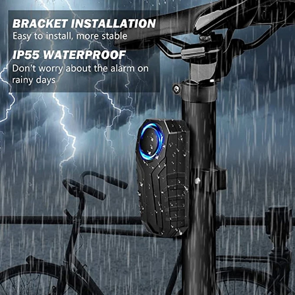 WSDCAM bicycle alarm Remote Control 113dB Wireless Anti Lost Remind Warning Alarm Sensor Waterproof Motorcycle Alarm Security enlarge