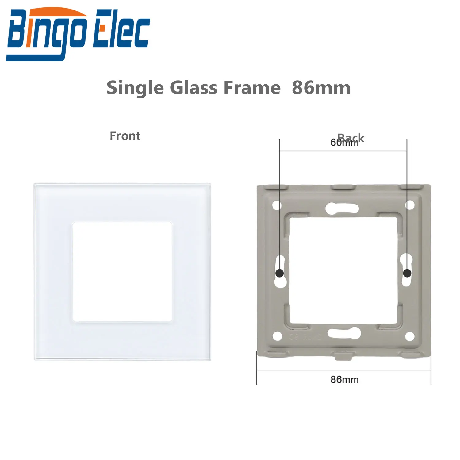 

Розетка BINGOELEC EU с портом быстрой зарядки USB/Type-c 20 Вт, настенная розетка со стеклянной панелью и USB для домашней электрической вилкой 220 В CE