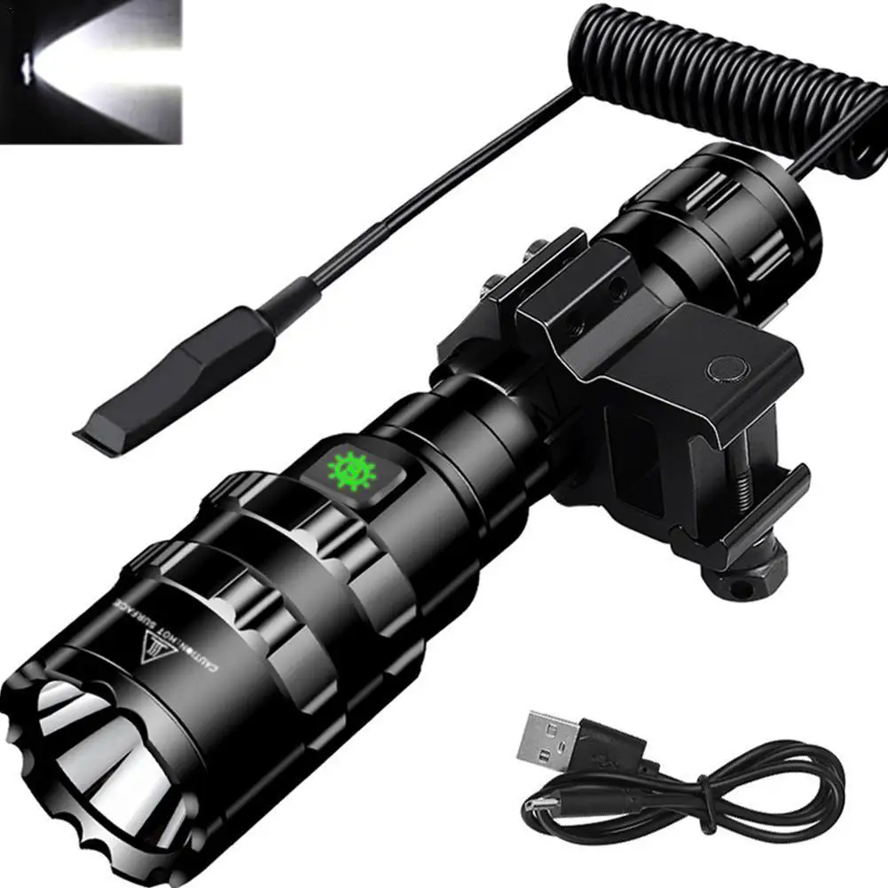 

IPX-6 Powerful Flashlight 18650 Super High Power Rechargeable LED Flashlights 1600 Lumens Tactical Flashlight Waterproof Camping