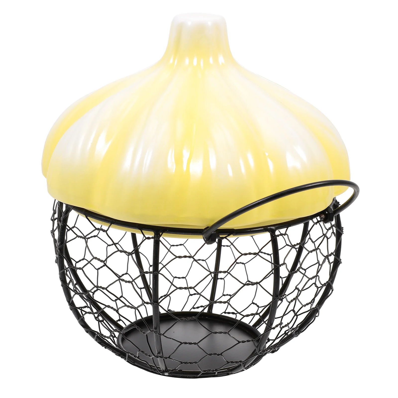 

Железная корзина для хранения, керамическая корзина с крышкой, настольный держатель для яиц, Настольная корзина для яиц для кухни, для хране...