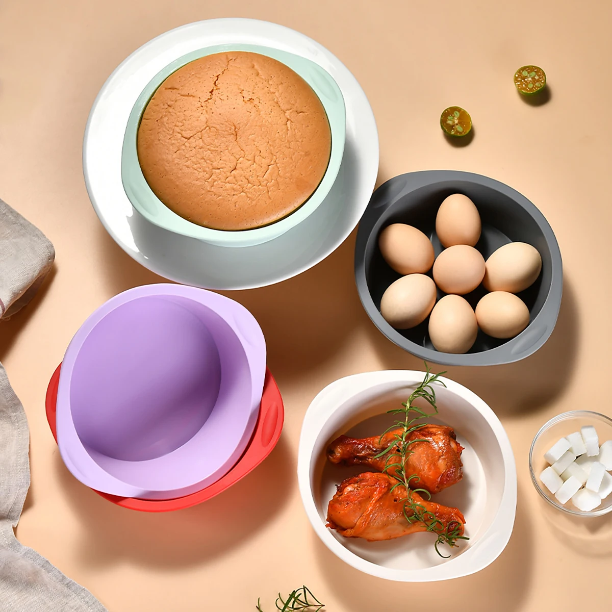 2 шт. силиконовый противень для бытовой духовки легко снимается прямоугольная