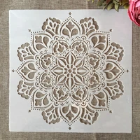 3030cm geometry mandala b5 diy layering stencils painting scrapbook coloring embossing album decorative template