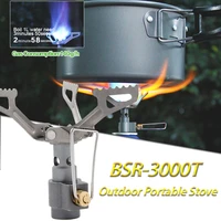 1pcs outdoor gas stove camping gas burner portable mini titanium stove survival furnace pocket picnic gas cooker brs 3000t
