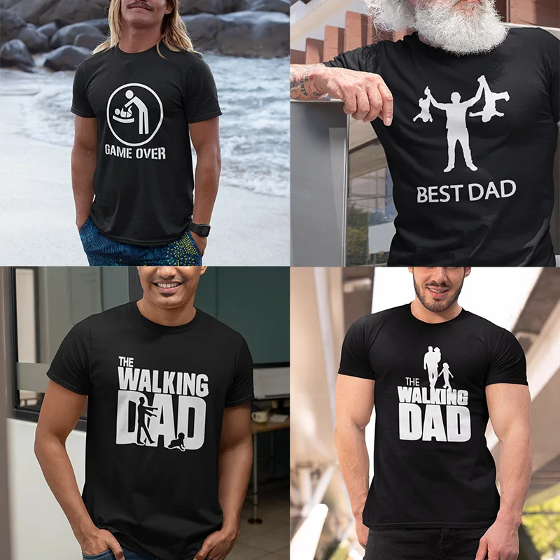 

Best Dad T shirt Funny Design Father Day Tshirt 100% Cotton Fashion Gift T-shirt EU Size
