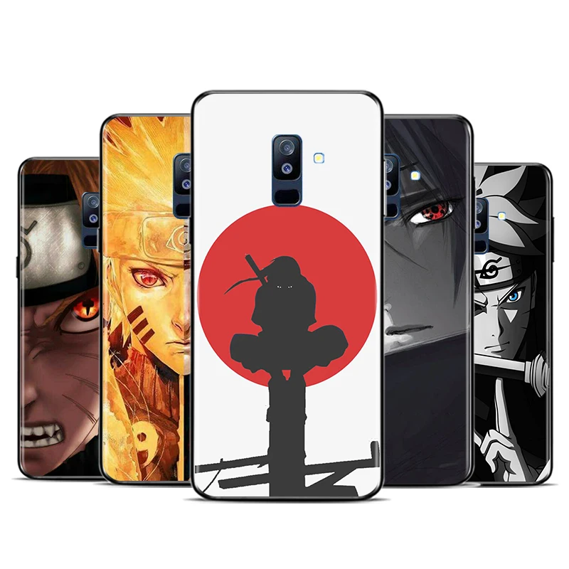 

hot anime cartoon ninja naruto For Samsung Galaxy A9 A8 Star A750 A7 A6 A5 A3 Plus 2018 2017 2016 Bright Black Phone Case