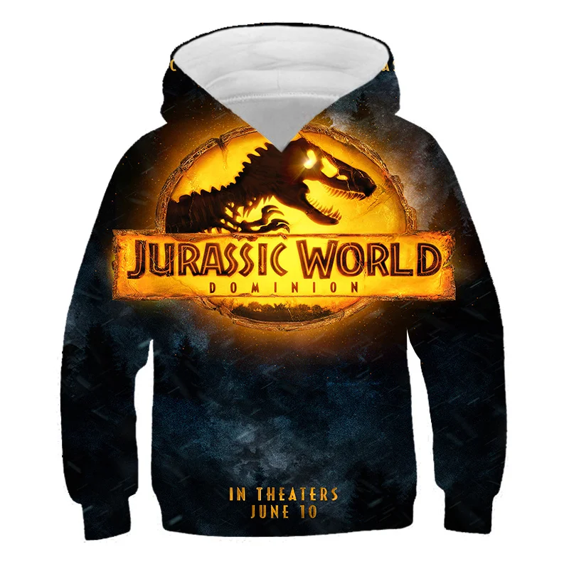 

Children's Hoodies Jurassic World Dominion Clothing Baby Boys Girls Long Sleeve Pullover Children Sweater Autumn Hoodie Clothes