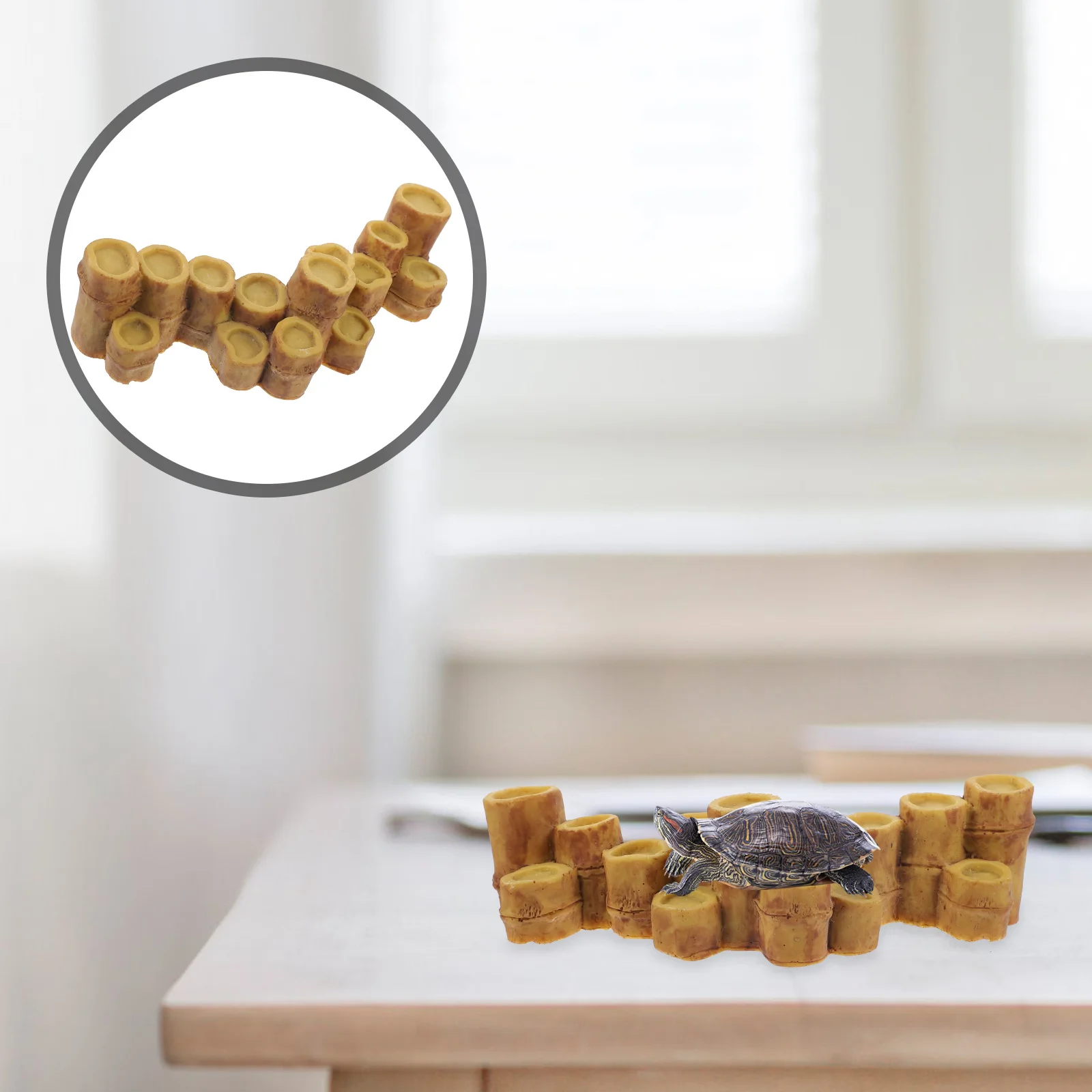 

Multi-use Terrarium Resin Vivid Creative Reptiles Tank Decor Reptiles Tree Stake Reptiles Stump Turtle Basking Platform