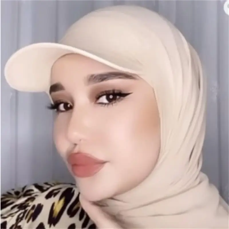 Мусульманский Женский Шифоновый Хиджаб С Бейсбольной Кепкой Летний Спортивный