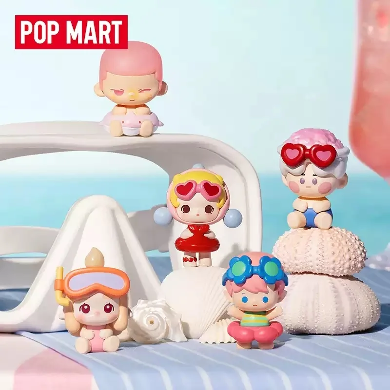 Фото Новая коллекционная мини-фигурка POP MART POP BEAN Island Vacation Blind Box: художественная игрушка, декор для рабочего стола, таинственная коробка, подарок на день рождения №4