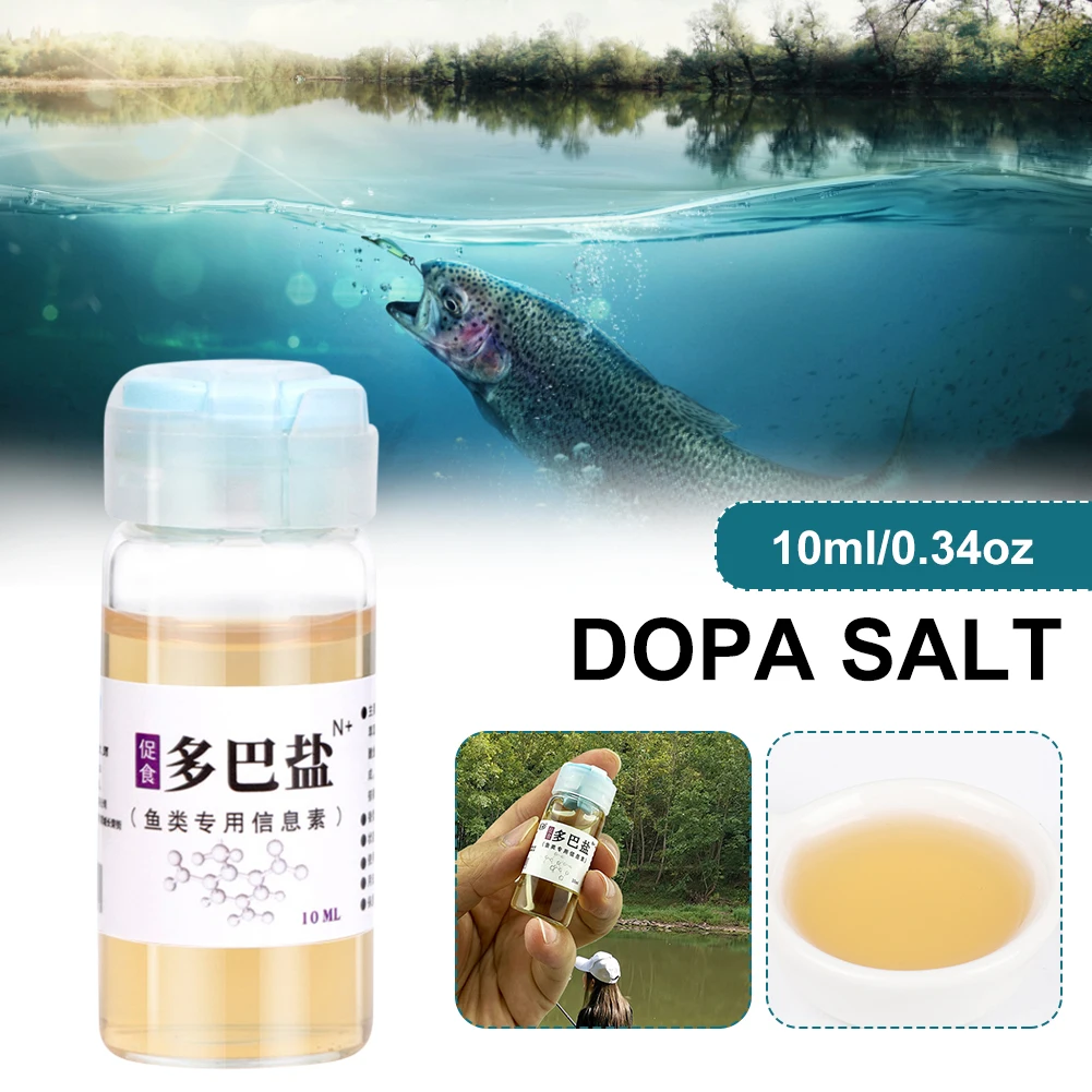

10ML Fish Attractant Dopa-Salt Shrimp Attractive Solution Hunger Hormone Liquid Bait For Metal Jig Soft Baits Spinner Spoon Lure