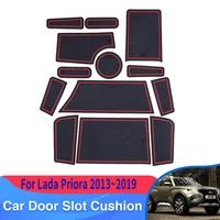 car door groove mats for lada priora vaz 20132019 auto anti slip rubber styling slot hole pads non slip mat car accessories