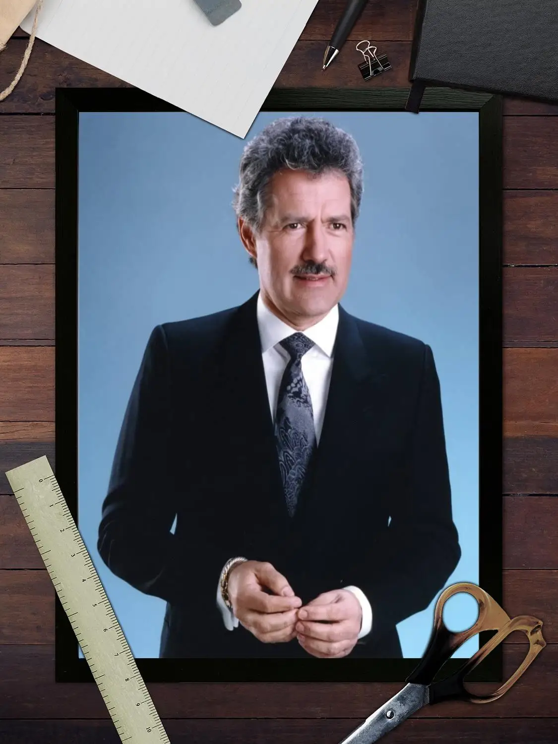 Алекс Trebek Host Холст Художественный постер настенное искусство картина с принтом