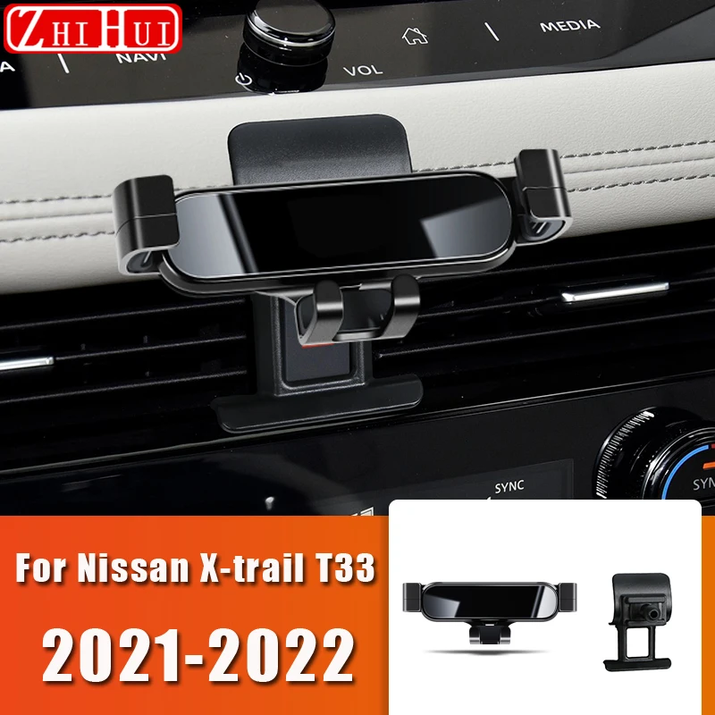 

For Nissan X-trail T32 T33 Qashqai J11 Tiida C13 2014-2021 Car Styling Mobile Phone Holder Air Vent Mount Gravity Bracket Stand