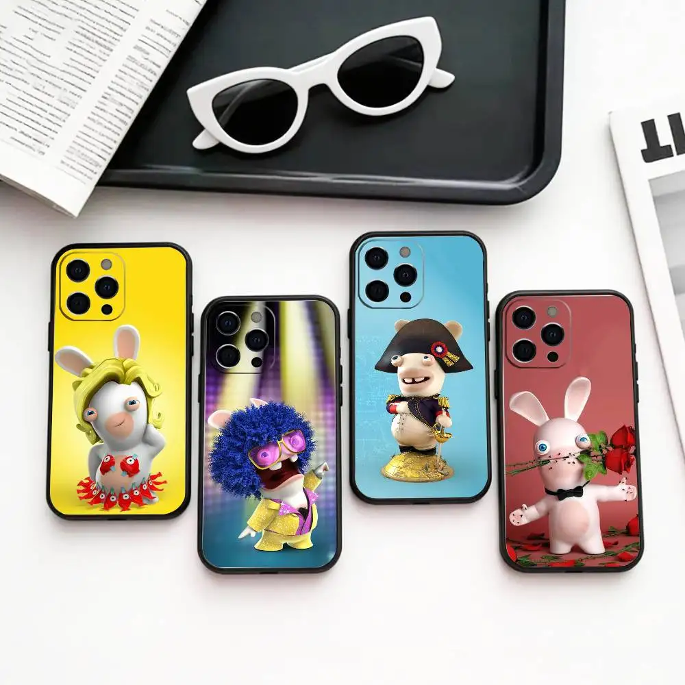 Фото Мягкий силиконовый чехол C-Cute R-Raving R-Rabbids для iPhone 17 16 15 14 13 12 11 X XR Plus Pro Max Plus №1