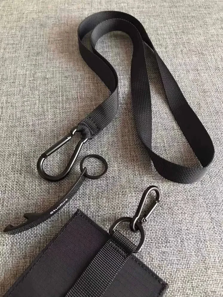 Ac New  Name Card Holder Keychain Accessories Badges Set Lanyard Neck Straps Studio Smiling Face Business Case