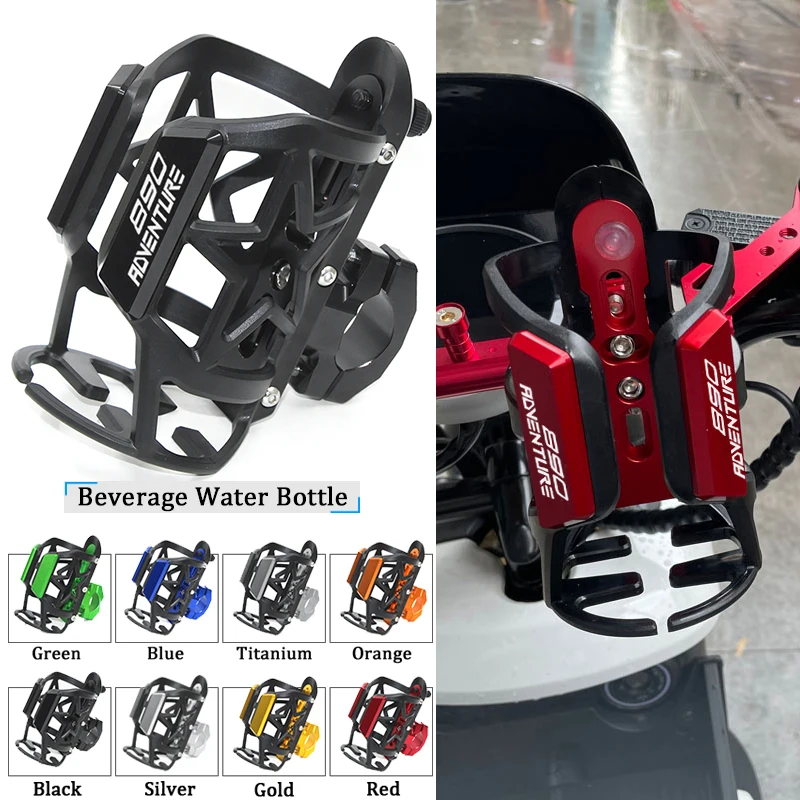 

Beverage Water Bottle Cage Drink Cup Holder Motorbike Accessories For 890 Adventure 890Adv 890ADVENTURE 2011-2022 2021 2019