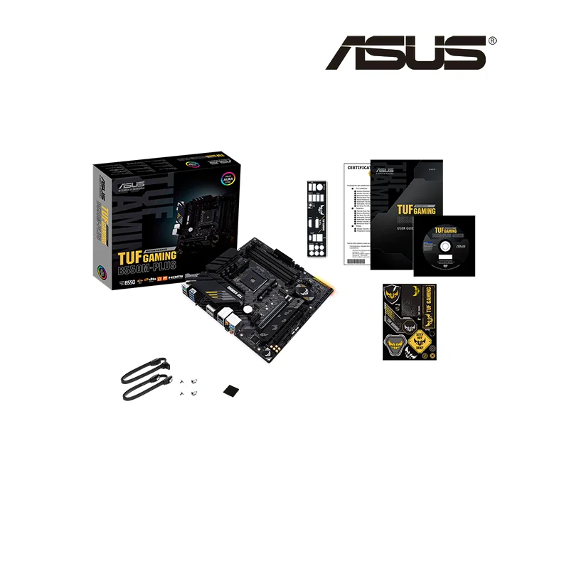 ASUS TUF GAMING B550M PLUS Micro-ATX AMD B550 DDR4 4800(OC) MHz 128G M.2 SATA 6 Φ USB 3 2 процессор для настольного ПК с