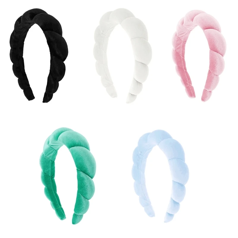 

Губчатая повязка на голову, бархатная повязка на голову для спа, ободок для уборки лица