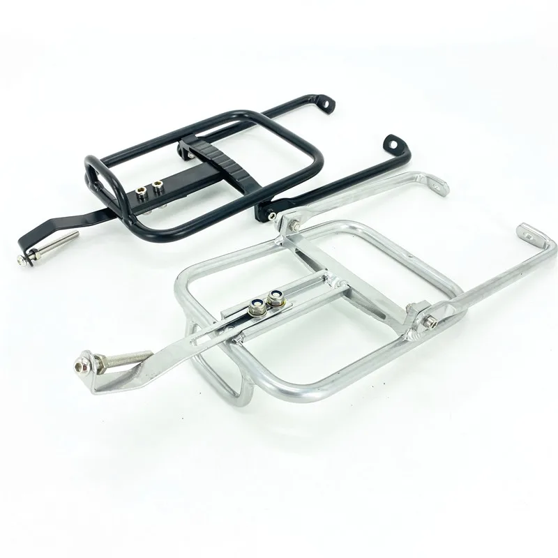 

14 дюймовый складной передний багажник для велосипеда из алюминиевого сплава передний багажник для велосипеда грузовой стеллаж для велосип...