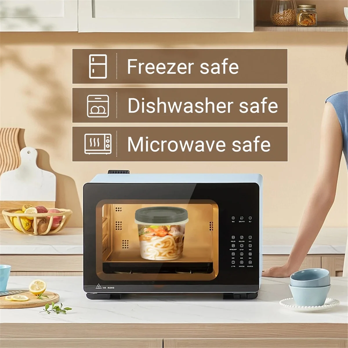 8 шт. круглые пластиковые контейнеры с крышками многоразовые небольшие для