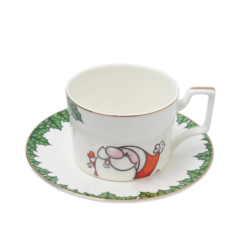 

Christmas Coffee Cup Afternoon Tea Cup and Saucer Series Bone China Coffee Cup Christmas Gift