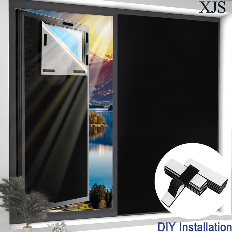 100% портативные плотные шторы пленочные тряпки дорожные временные оконные жалюзи