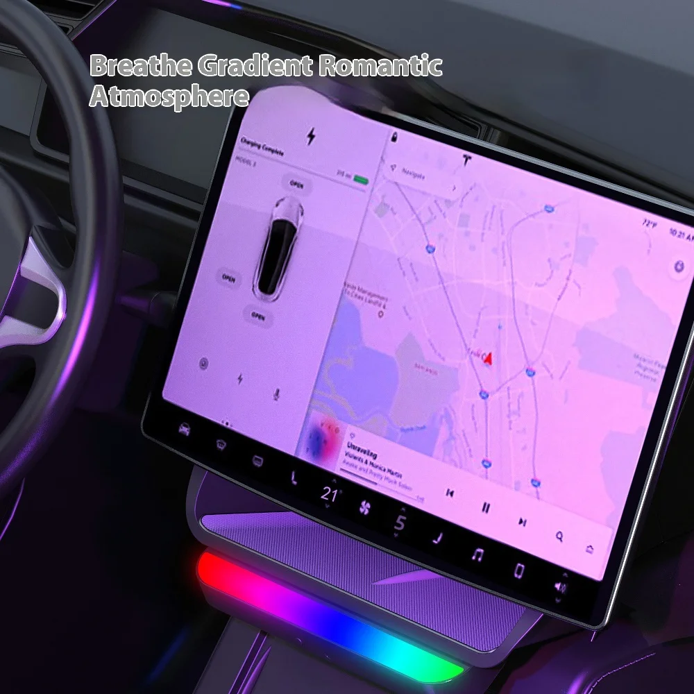 Центральная консоль для хранения Tesla Model 3/Y с подсветкой