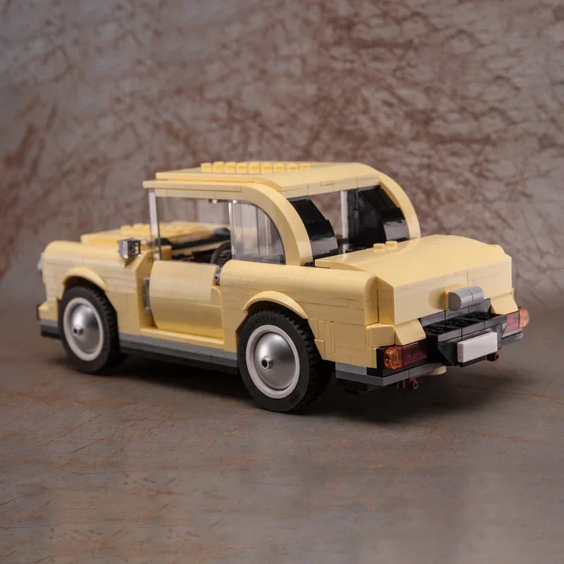 Конструктор MOC классический желтый старинная модель купе технология конструктор
