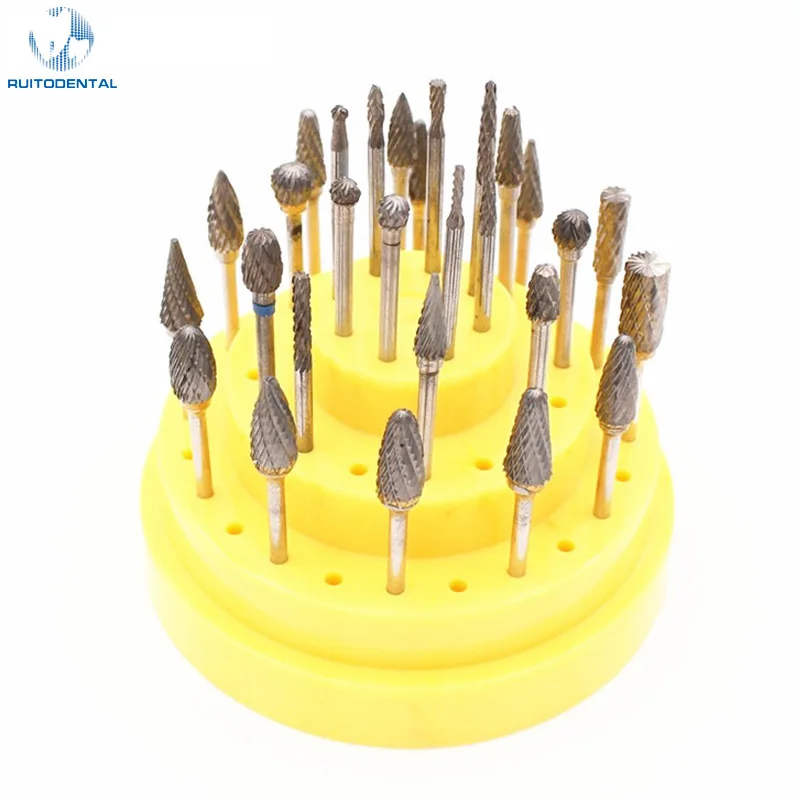 

28pcs Lab Good Performance Dental Tungsten Steel Drill Burs For Handpiece Polisher