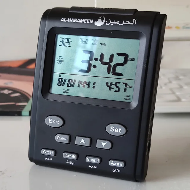 Azan Clock for Muslim with Prayer Alarm Qiblah and Hijri Calendar Islamic Al Harmeen Fajr Table Time 2