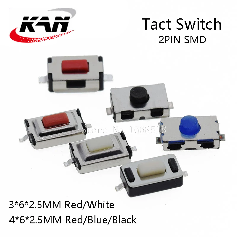 Бесплатная доставка 1000 шт./лот 3*6*2 5 мм/4*6*2 мм 3x6x 4x6x тактовый микро-переключатель с