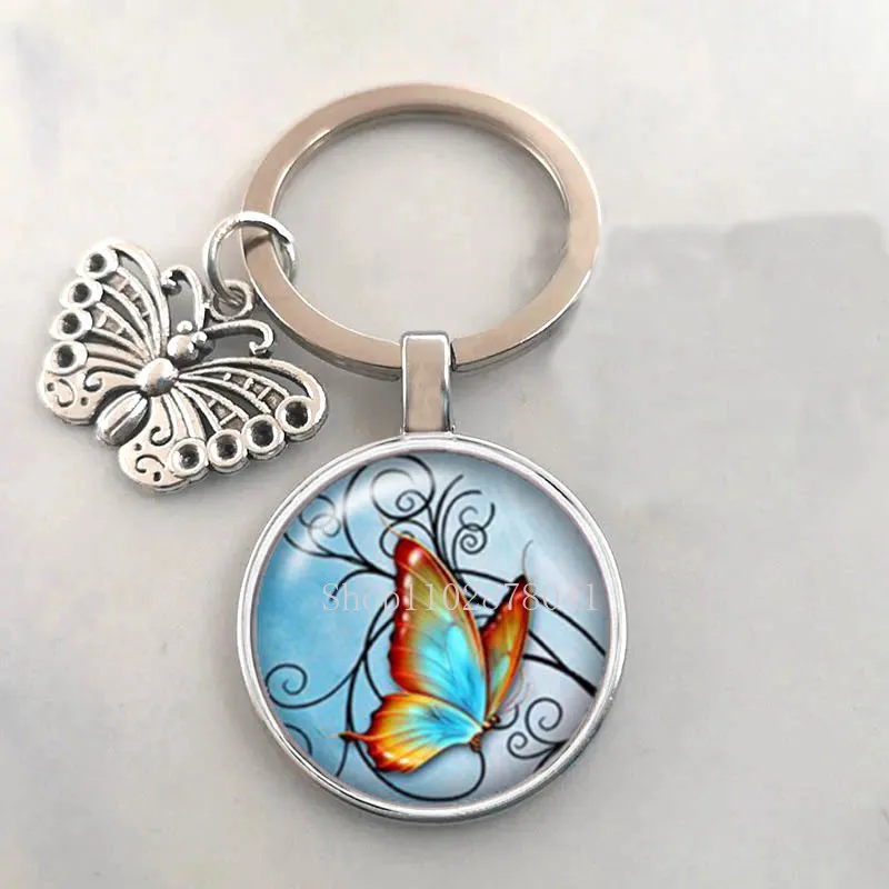 Модные ювелирные изделия стеклянная подвеска брелок из цинкового сплава