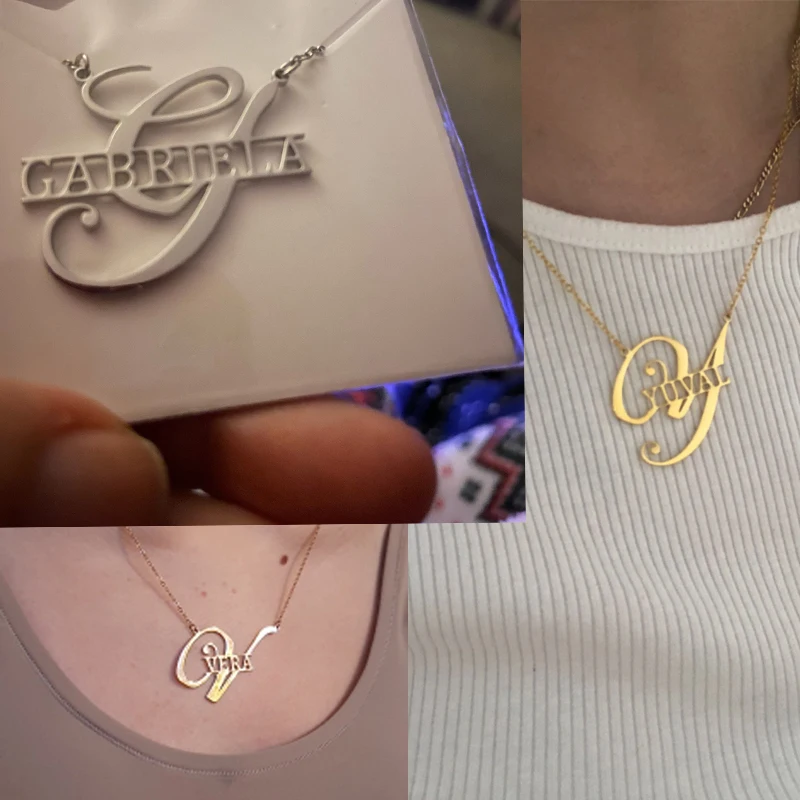 Уникальное Стильное ожерелье с персонализированным именем подвеска ювелирные