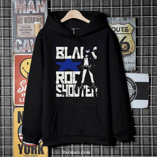 Anime BLACK★ROCK SHOOTER Kuroi Mato Erishuka Hooded Hoodie Cosplay Autumn Winter Men Women Coat Loose Jacket Tops