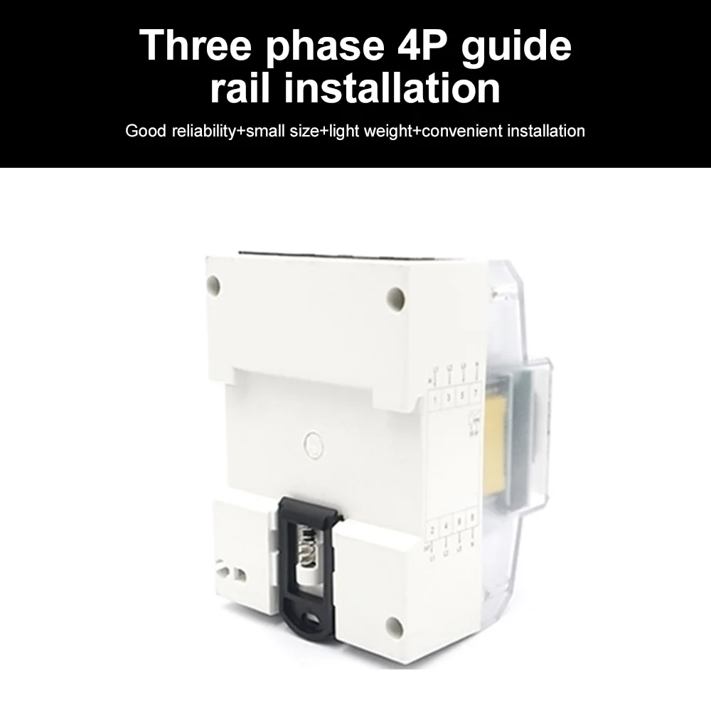 3 Phase DIN Rail Energy Meter 220/380V 5-80A Energy Consumption 400imp/kWh 50/60Hz Digital Electric Power Meter with backlight images - 6