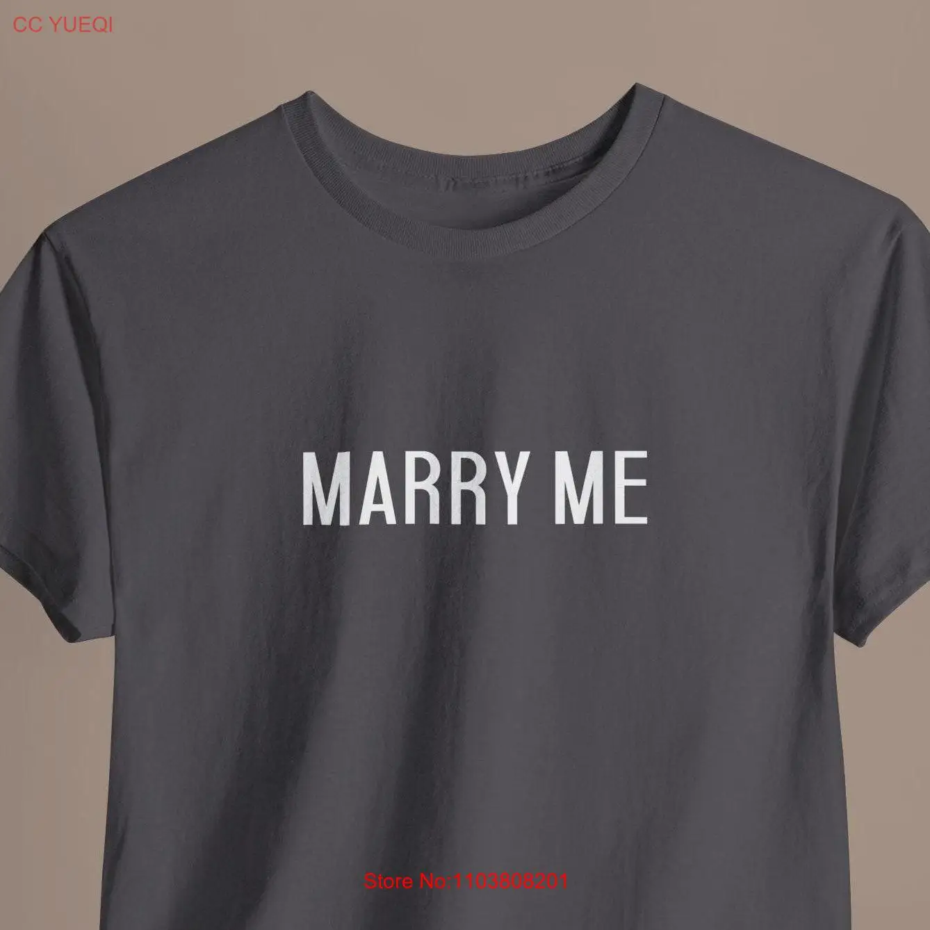 Proposal T Shirt Marry Me Engagement Wedding Top Couple Matching Pop the Question for Her or Him long short sleeves