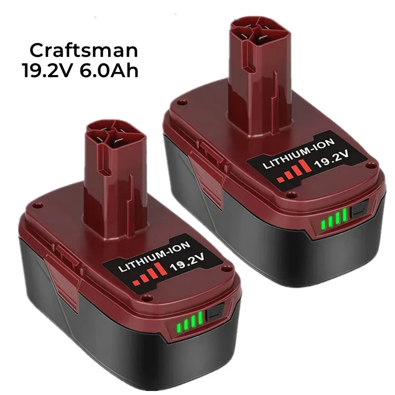 

2 Pack 6.0Ah 19.2V Lithium ion Battery Replacement for Craftsman 19.2 Volt Battery XCP DieHard PP2011 PP2030 130156001130279005