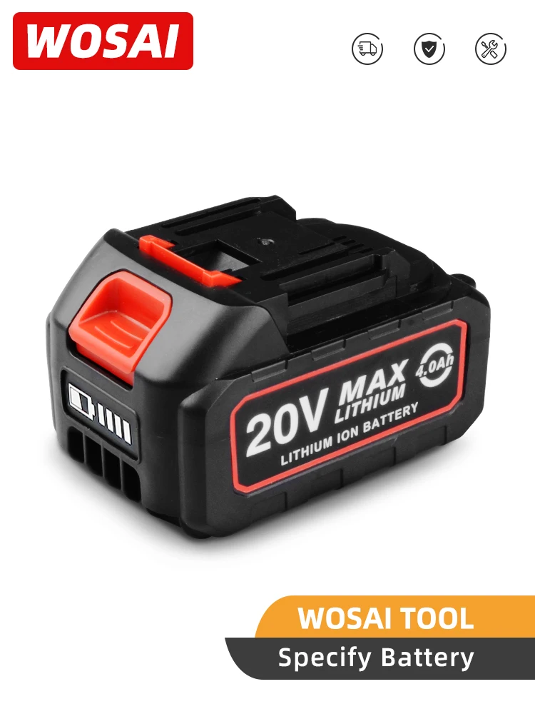 WOSAI Lithium-Ion Series 12V 16V 20V Cordless Drill/Jig Saw/Brushless Wrench/Screwdriver/Hammer/Angle Grinder Lithium Battery