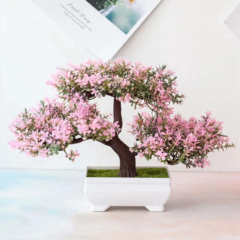 

Fake Artificial Pot Plant Bonsai Potted Simulation Pine Tree Home/Office Decor Cabinets Gifts Home Bedroom Decoration