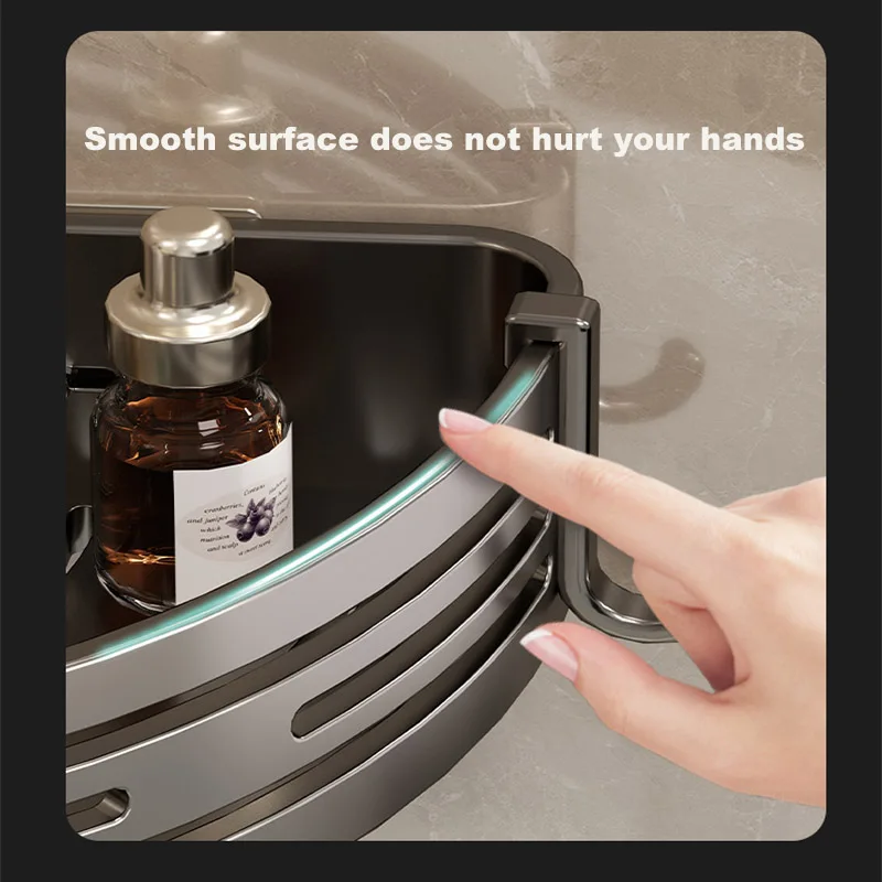 Полки для ванной комнаты из алюминиевого сплава без перфорации утолщенный