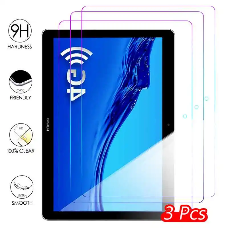 

3Pcs HD Tempered Glass For Huawei MediaPad M3 Lite 10 Screen Protector Film